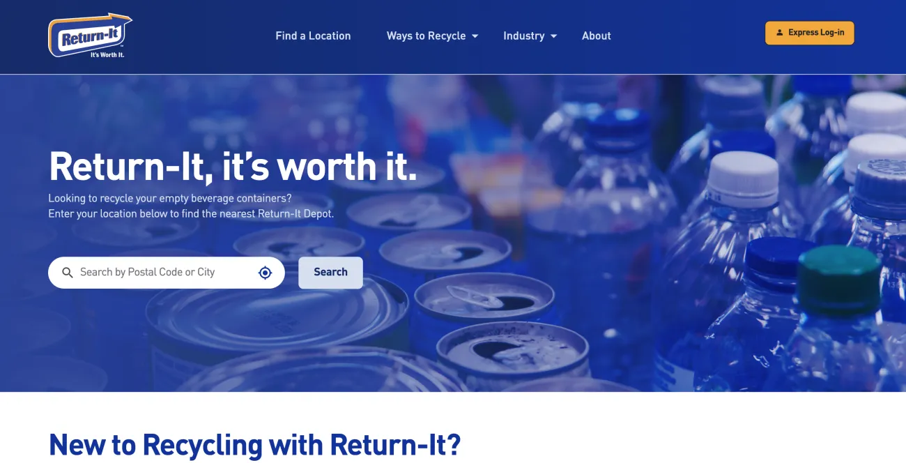Return-It公式サイトのトップページ